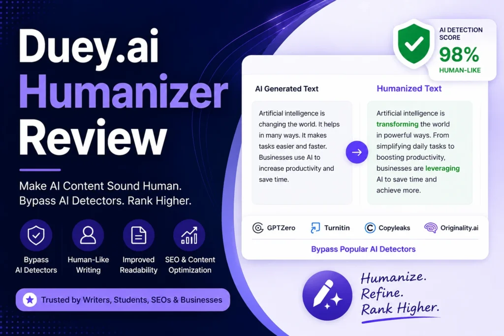 Illustration of Duey.ai humanizer review