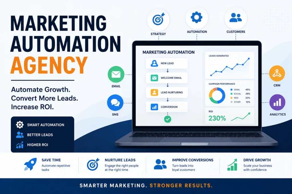 Illustration of marketnig automation dashboard