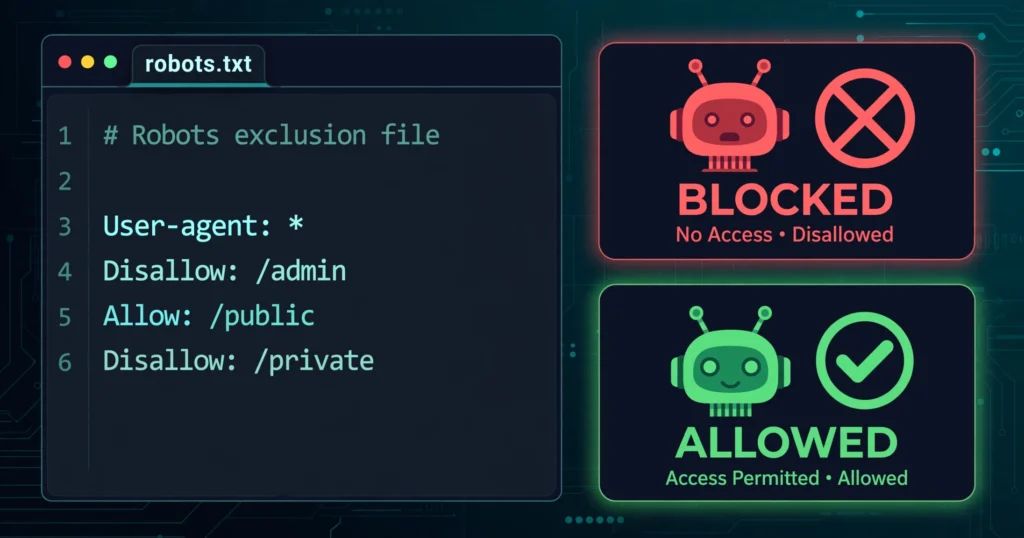 robots.txt rules blocking AI training crawlers while allowing AI search citation bots